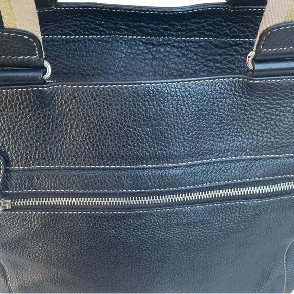 FURLA Black Pebbled Leather Hobo Handbag Purse Bag - Picture 8 of 16